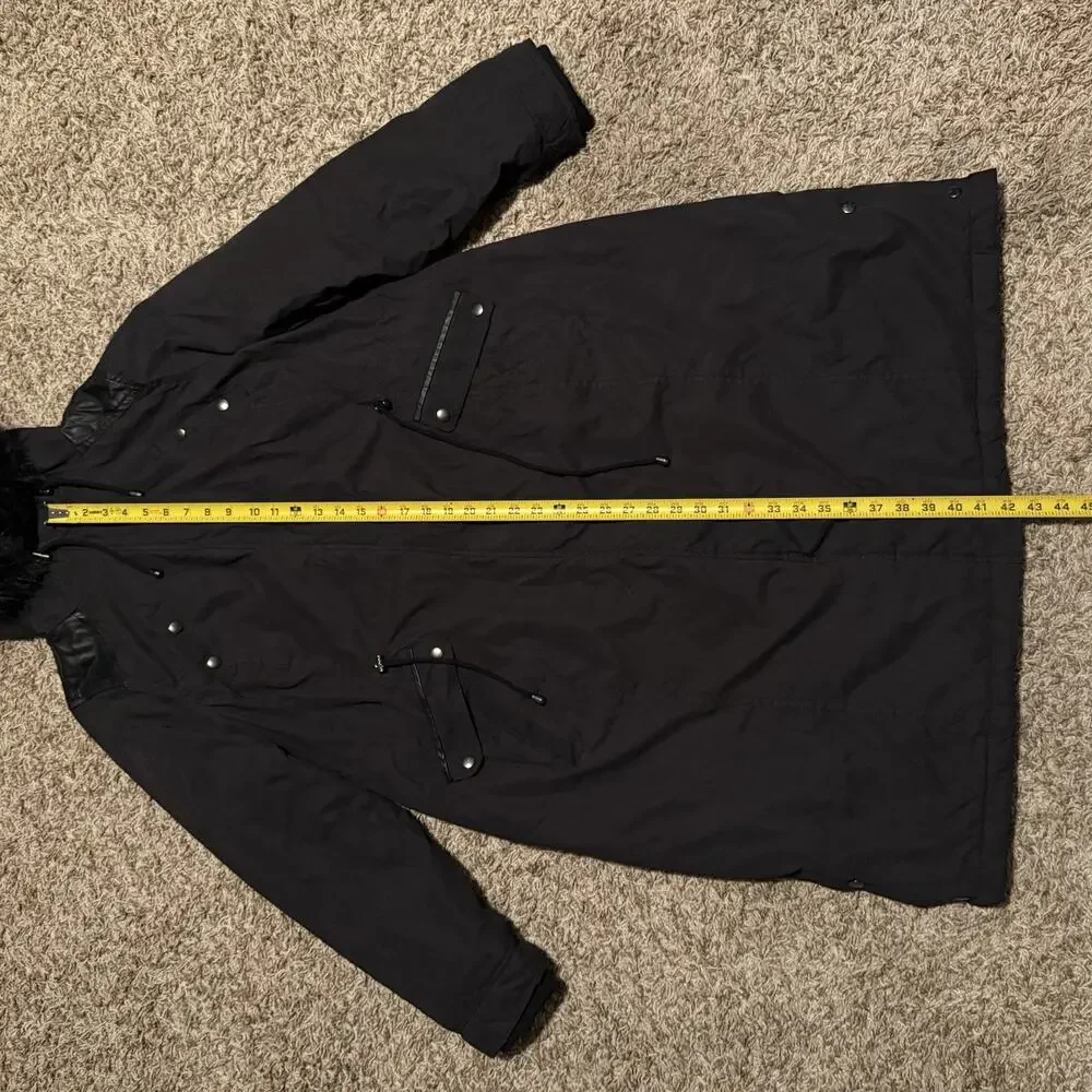 Torrid Womens Black Wind & Water Resistant Faux Fur Hooded Jacket Plus Size 2 - Picture 13 of 16